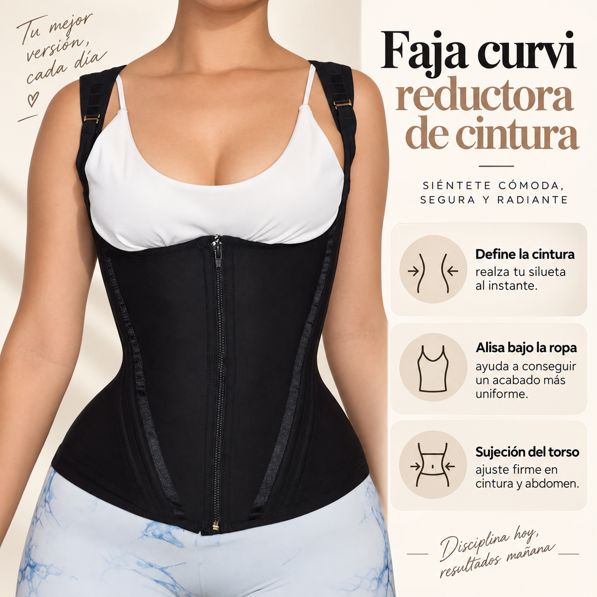 Faja curvi reductora de cintura